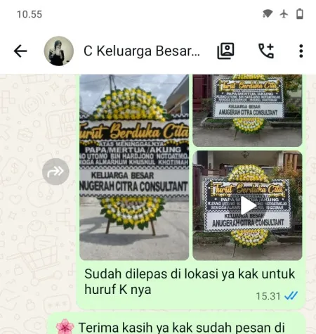 Pengiriman Papan Bunga Duka Cluster Legenda Wisata